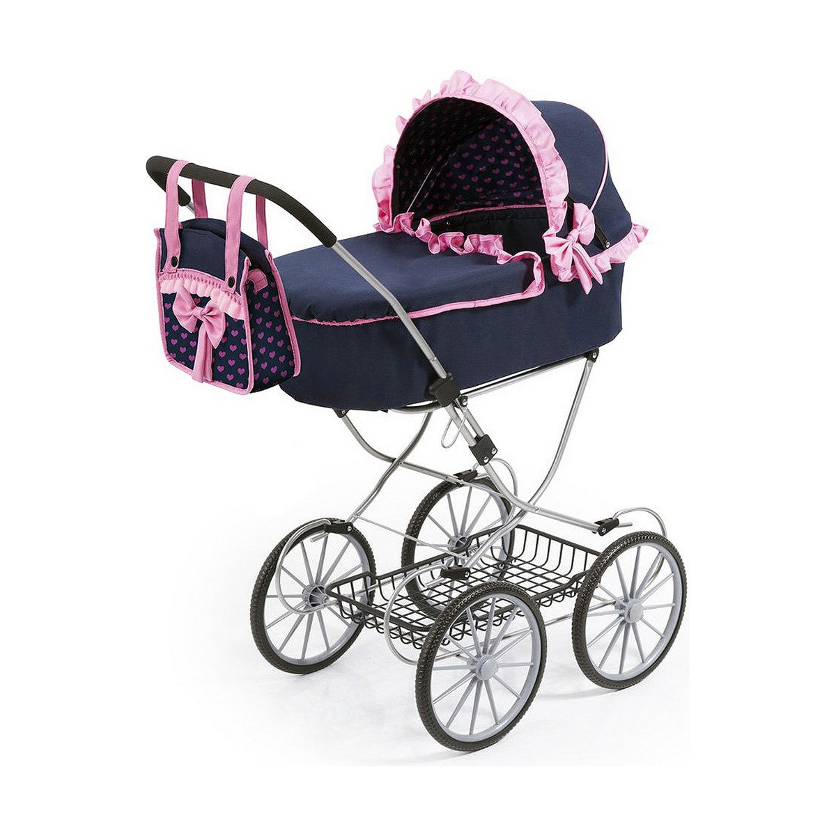 Puppenwägelchen Reig Dolls Pram Marineblau 64 cm - Meloni2