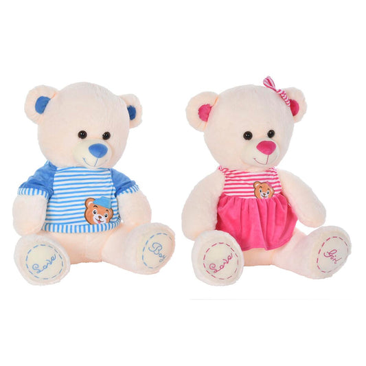 Plüschbär DKD Home Decor Beige Blau Rosa Für Kinder Bär 25 x 25 x 50 cm (2 Stück) - Meloni2