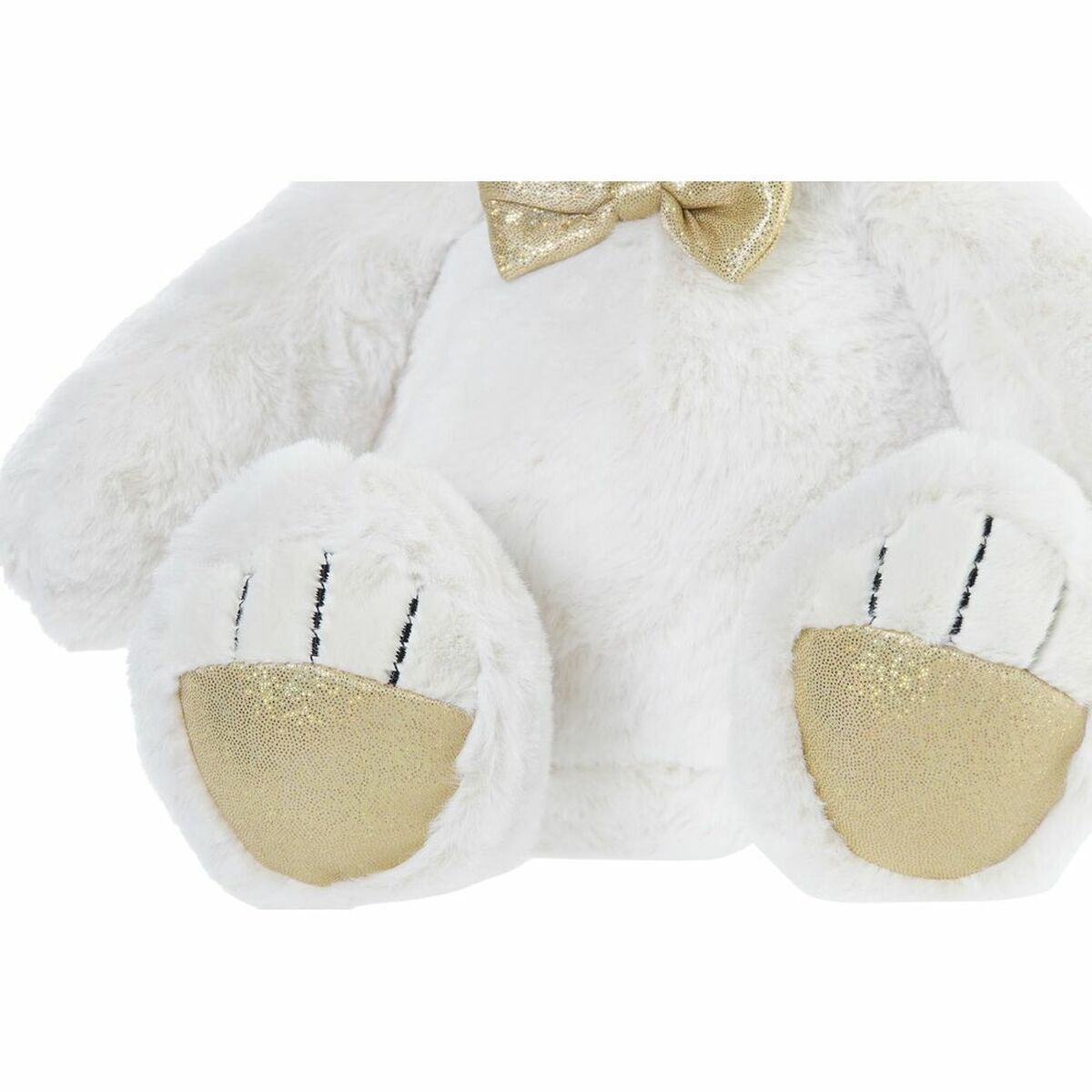 Plüschbär DKD Home Decor Pärchen Weiß Gold Metall Für Kinder Bär 30 x 40 cm 30 x 30 x 36 cm - Meloni2
