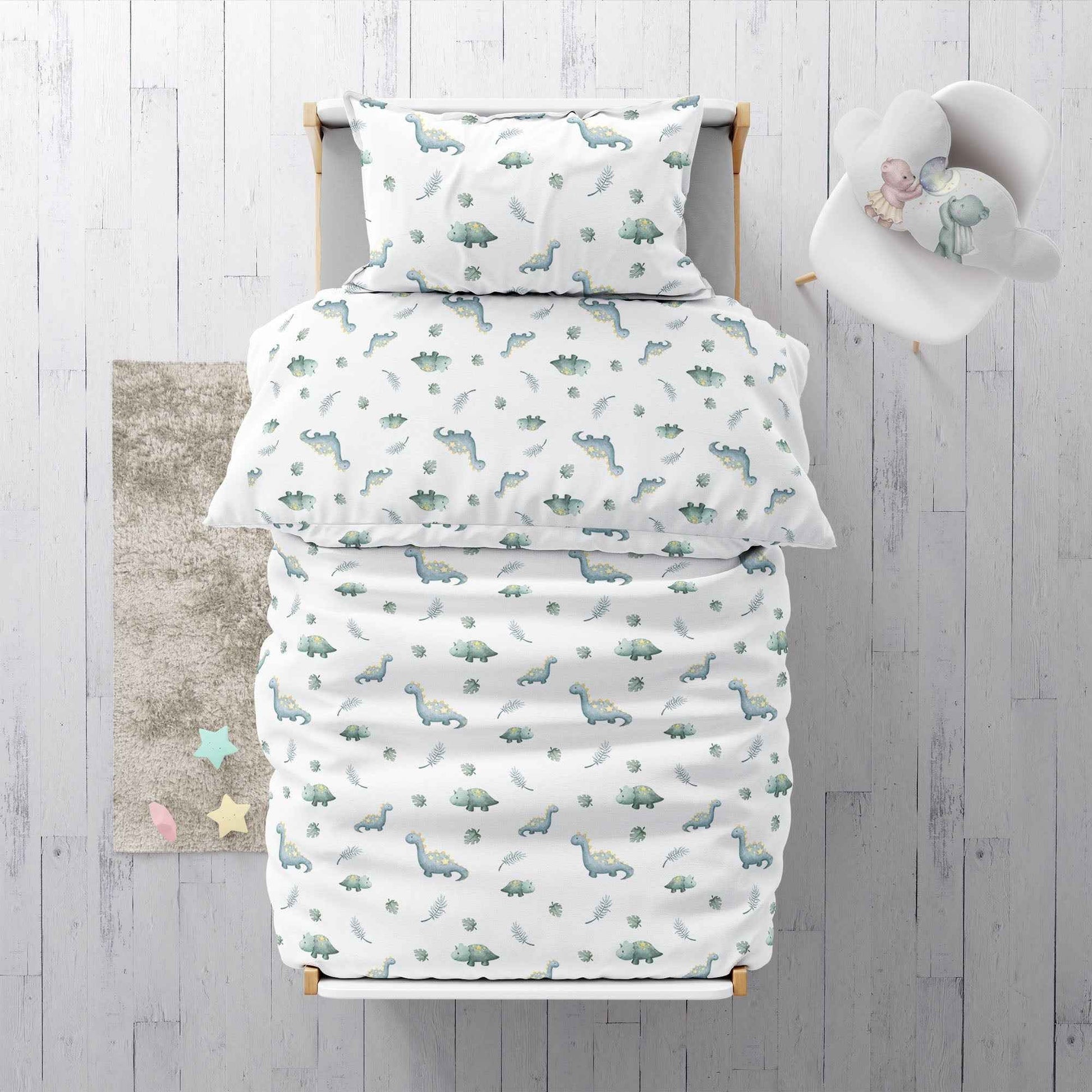 “Kleine Dinosaurier” Premium Kinderbettwäsche