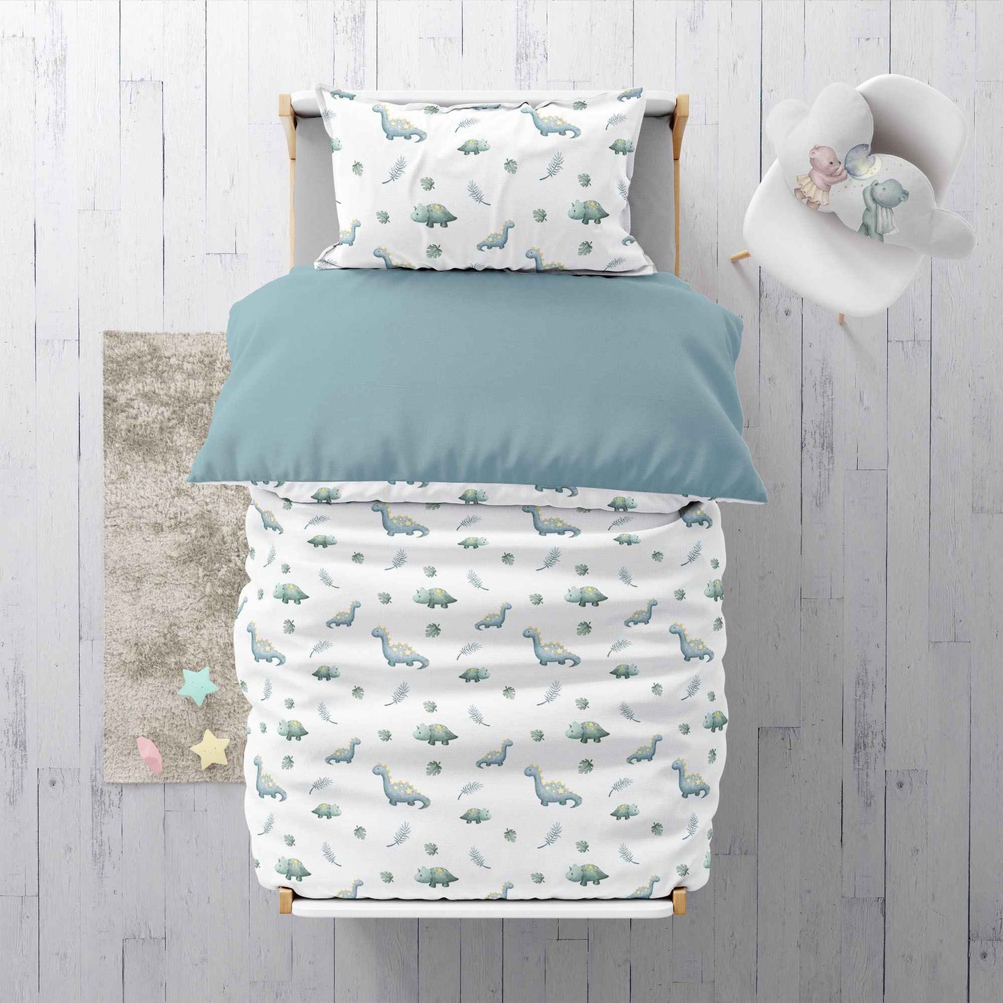 “Kleine Dinosaurier” Premium Kinderbettwäsche