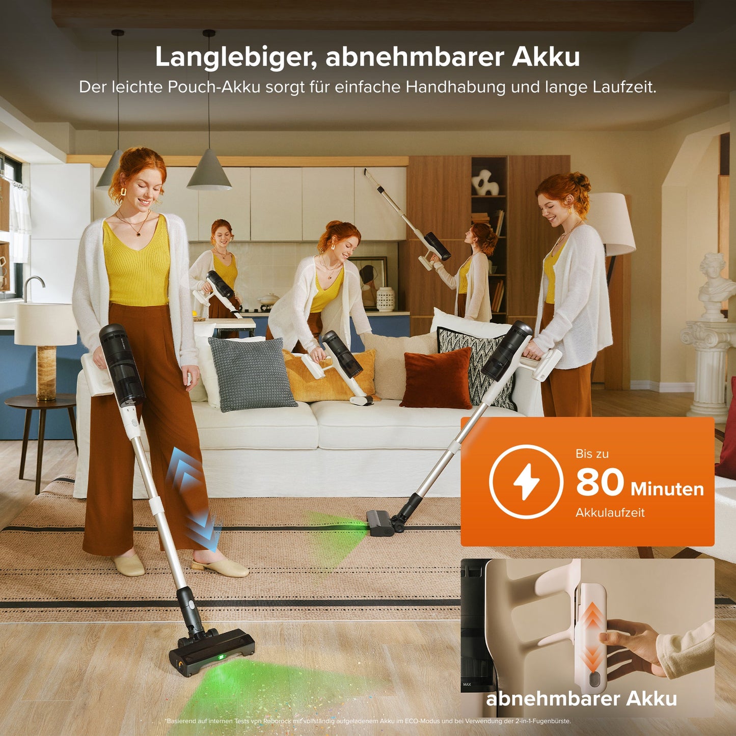 Roborock H60 Hub Pro Akku-Staubsauger mit Absaugstation