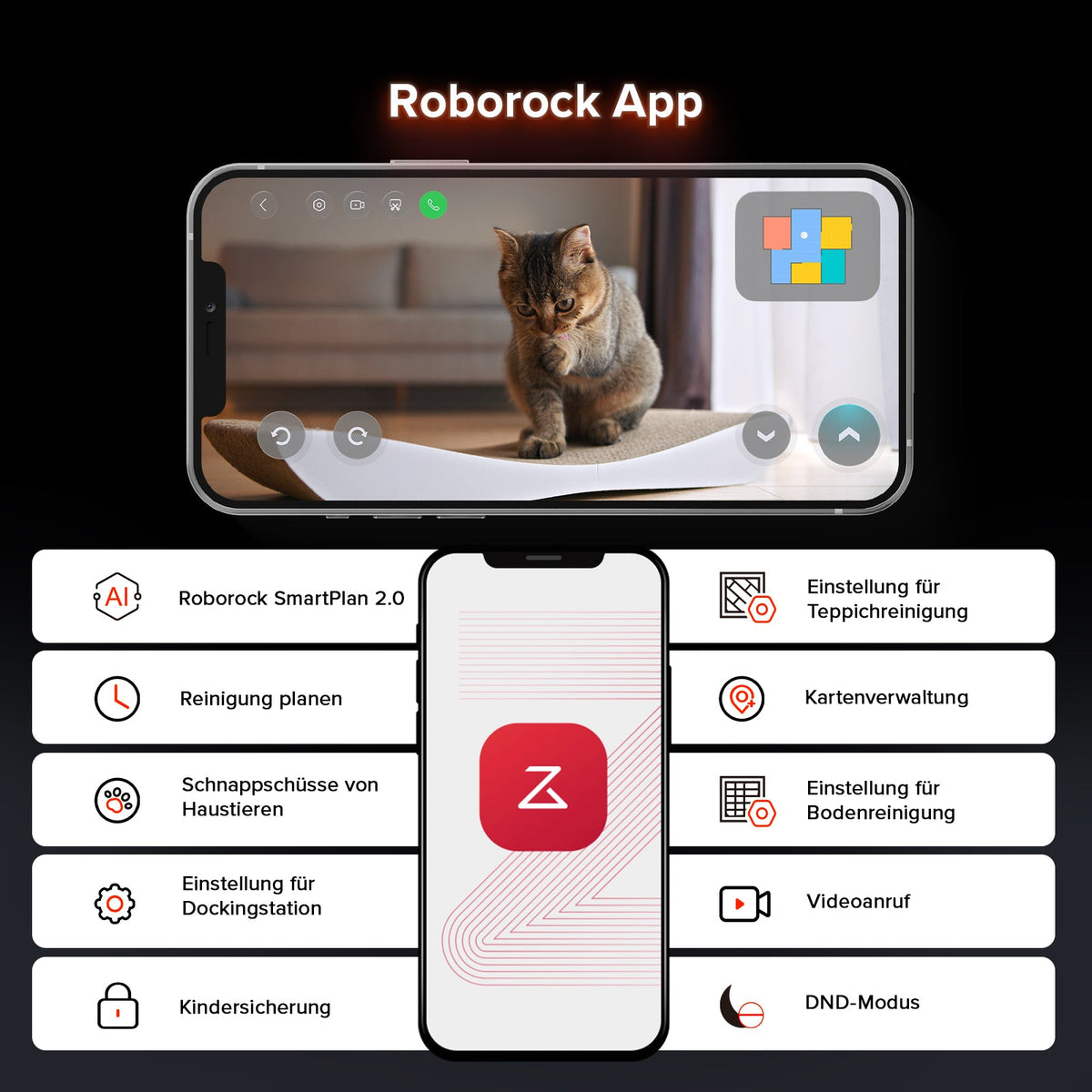 Roborock Saros 10R Saugroboter mit Wischfunktion & abnehmbarem Wischmopp
