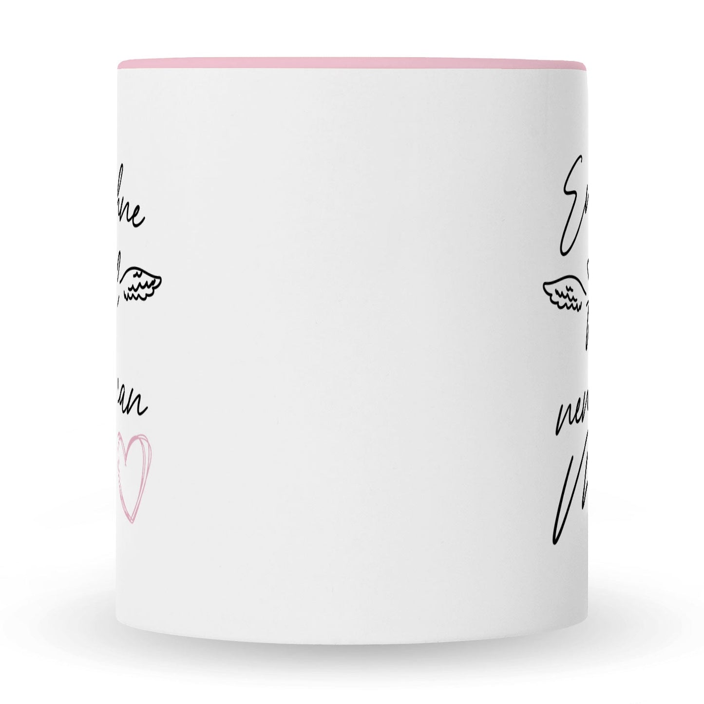 Bedruckte Tasse mit Spruch Engel ohne Flügel