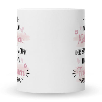 Bedruckte Tasse mit Spruch Der Zufall machte uns zu Kolleginnen
