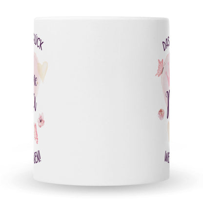 Bedruckte Tasse mit Spruch Das höchste Glück