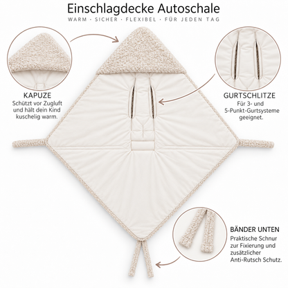 Einschlagdecke Musselin – 2.5 TOG Babyschale