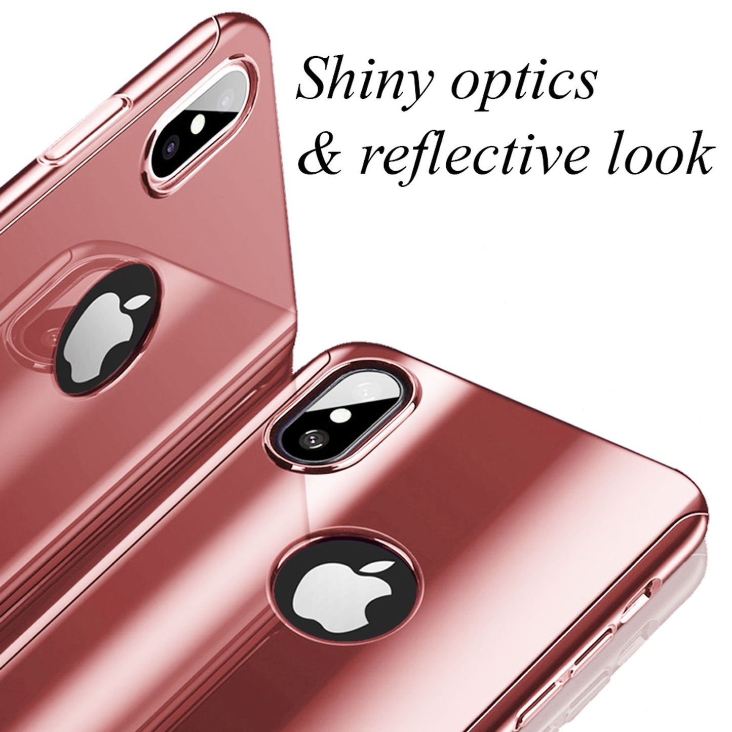 NALIA 360 Grad Handyhülle kompatibel mit Apple iPhone XS Max, Full-Cover & Schutzglas vorne hinten Hülle Doppel-Schutz Dünn Ganzkörper Case Etui Handy-Tasche Bumper & Displayschutz
