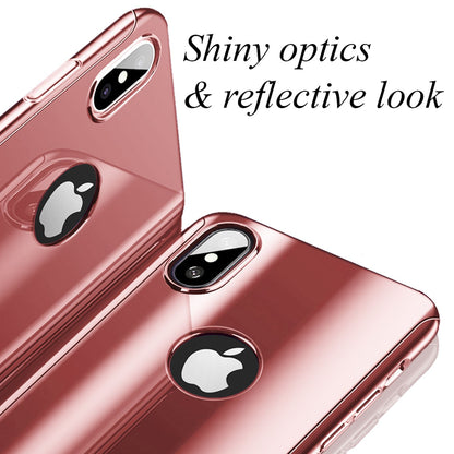 NALIA 360 Grad Handyhülle kompatibel mit Apple iPhone XS Max, Full-Cover & Schutzglas vorne hinten Hülle Doppel-Schutz Dünn Ganzkörper Case Etui Handy-Tasche Bumper & Displayschutz