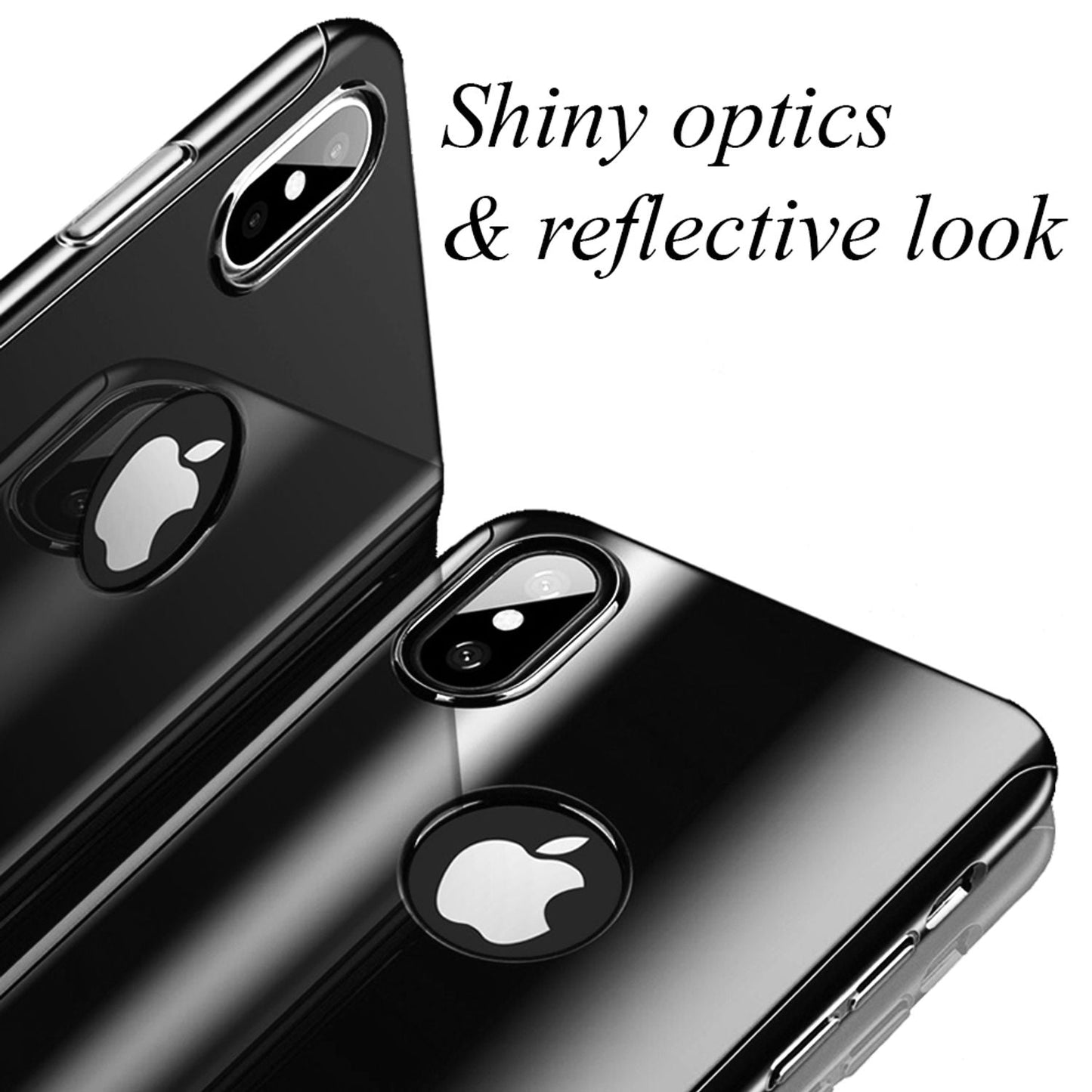 NALIA 360 Grad Handyhülle kompatibel mit Apple iPhone XS Max, Full-Cover & Schutzglas vorne hinten Hülle Doppel-Schutz Dünn Ganzkörper Case Etui Handy-Tasche Bumper & Displayschutz