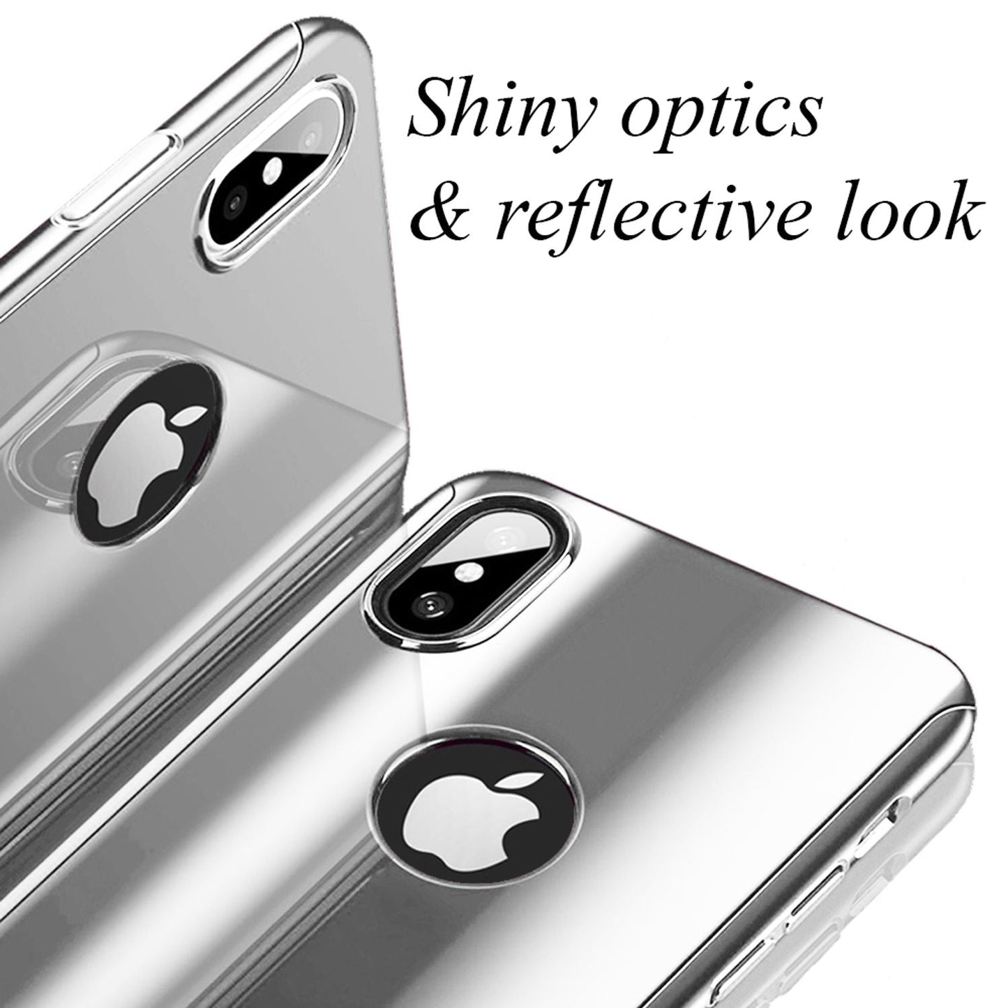 NALIA 360 Grad Handyhülle kompatibel mit Apple iPhone XS Max, Full-Cover & Schutzglas vorne hinten Hülle Doppel-Schutz Dünn Ganzkörper Case Etui Handy-Tasche Bumper & Displayschutz