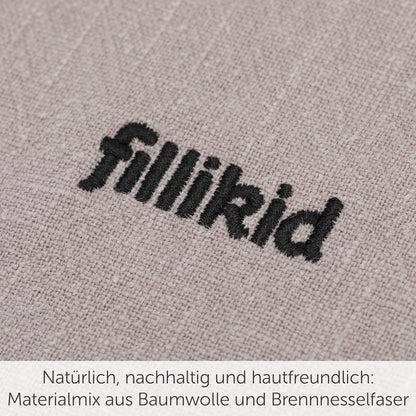 Fillikid Babytrage Natural ab 3,5-20 kg für Bauch-, Hüft und Rückentrageposition - Grau