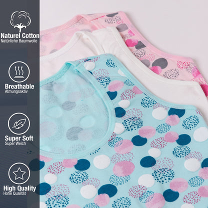 LOREZA ® 5 Mädchen Baumwolle Unterhemden Tank Top Kinder - Gr. 92-170
