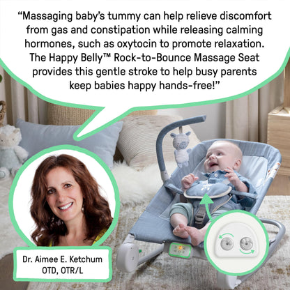 Ingenuity, Cuddle Lamb Babywippe Babyschaukel mit Schaukelfunktion und Vibrationen, Spielbogen mit 2 Plüsch Spielzeug, Musik, 4 Naturgeräuschen und Lautstärkeregler, ab Geburt bis 18 kg