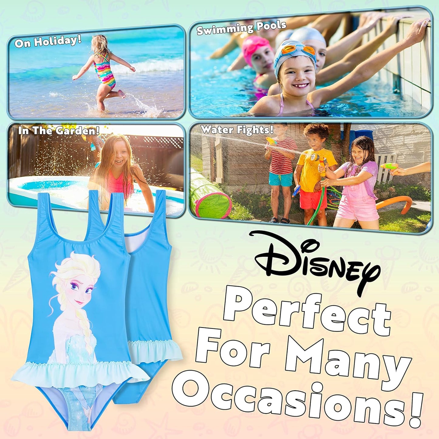 Disney Mädchen einteiliger Badeanzug, Bademode, Geschenke für Mädchen