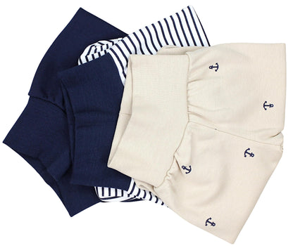 TupTam Pumphose Baby Jungen mit Fuß 3er Pack – Weiche Baby Hose aus Baumwolle mit Komfortbund