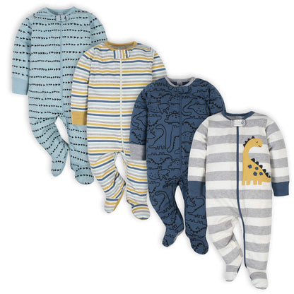 Gerber Baby Jungen Sleep ‚N Play Socken Baby und Kleinkind Schläfer 4er Pack