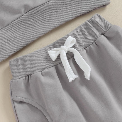 Baby Boys' Two-Piece Outfit, Long Sleeve Sweatshirt + Trousers, 2-Piece Set, Baby Clothing, 0-3 Years, Children's Outfit for Baby Boys 