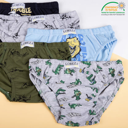 LOREZA ® 10 Pack Jungen Slips aus Baumwolle Unterhosen Größe 92-158
