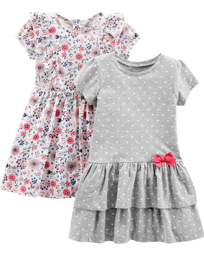 Simple Joys by Carter's Baby Girls' Casual Dress (Pack of 2)
