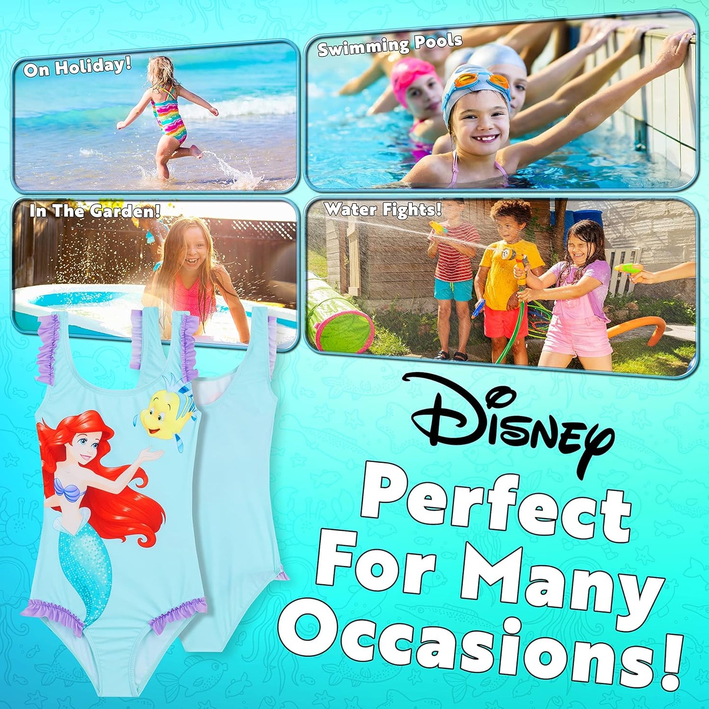 Disney Mädchen einteiliger Badeanzug, Bademode, Geschenke für Mädchen