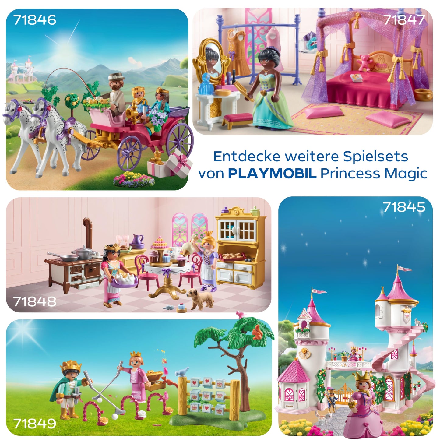 PLAYMOBIL | Princess Magic | Prinzessinnenschloss mit Königspaar | Prinzessinnen Spielzeug | Schloss Spielset | Märchen Spielzeug für Kinder ab 4 Jahren | 71845