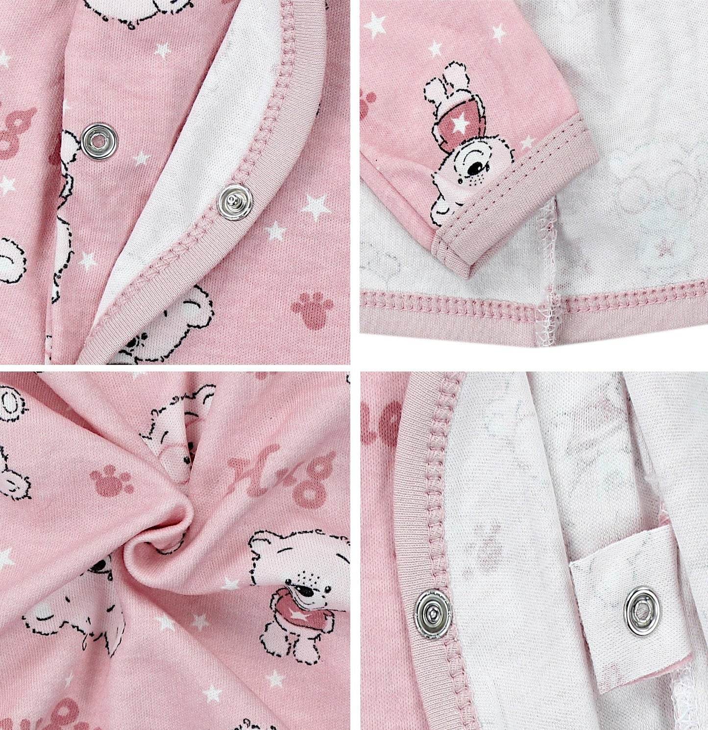 TupTam Baby Mädchen Langarm Wickelshirt Baumwolle 5er Set