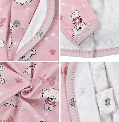 TupTam Baby Mädchen Langarm Wickelshirt Baumwolle 5er Set