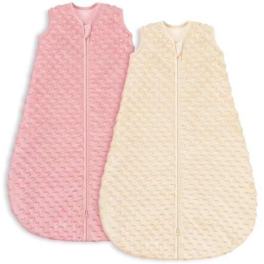 Looxii Baby Sleeping Bag Winter Cotton Winter Sleeping Bag 2.5 TOG Sleeping Bags Warm Baby Sleeping Bag Newborn for Autumn Winter Pink Rabbit 12-18 Months
