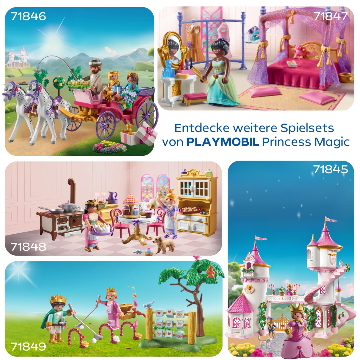 PLAYMOBIL | Princess Magic | Prinzessinnenschloss mit Königspaar | Prinzessinnen Spielzeug | Schloss Spielset | Märchen Spielzeug für Kinder ab 4 Jahren | 71845