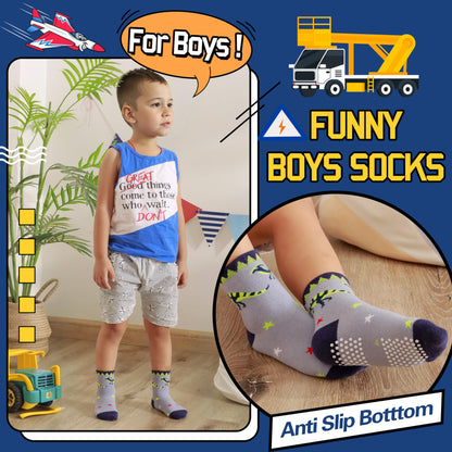 Welwoos 12 Paare Stoppersocken Kinder Baby Jungen Antirutschsocken Kinder Anti Rutsch Rutschfeste Baumwolle Socken