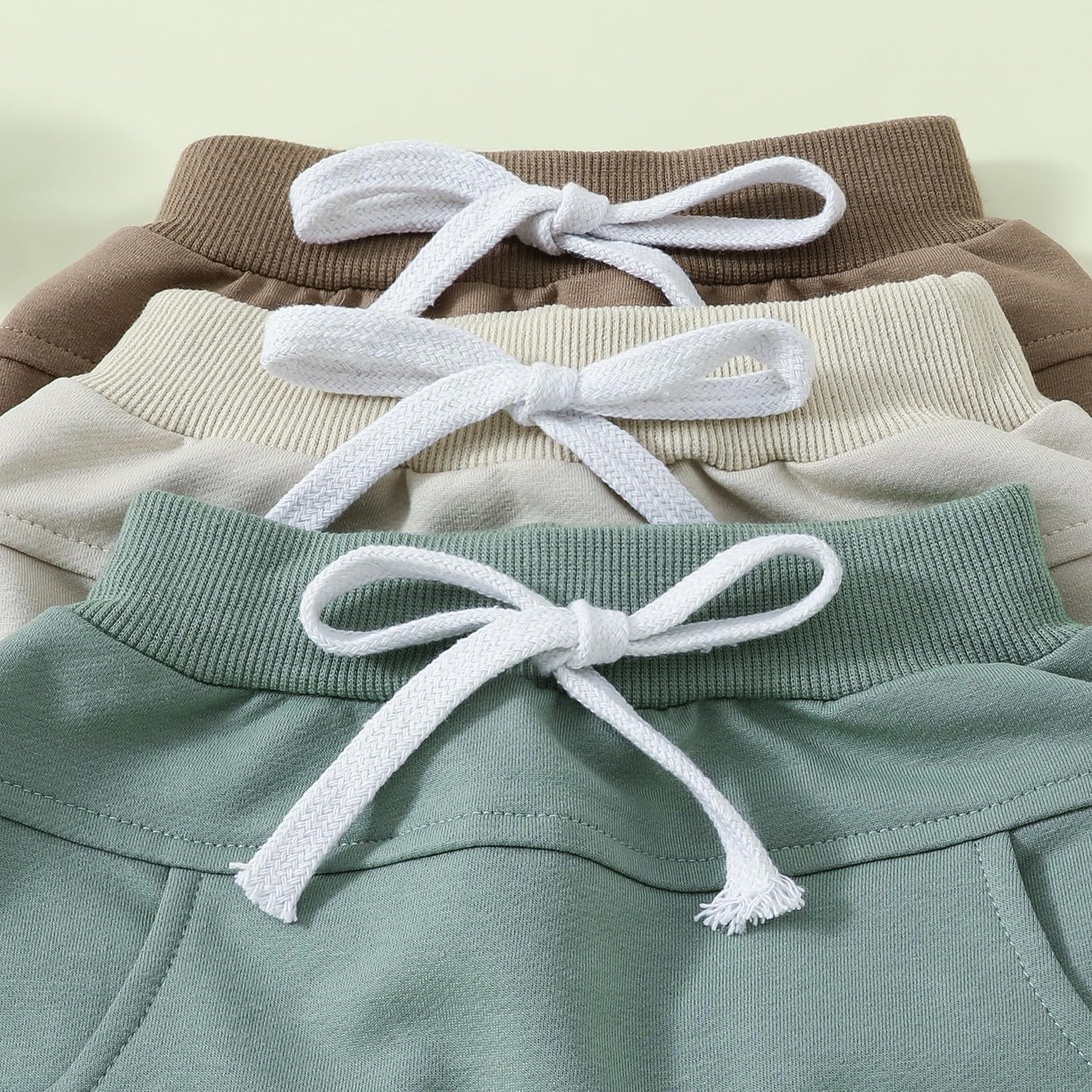 Himllauen Baby Jungen Shorts 3er-Pack Sommer Einfarbig Shorts 0-3 Jahre Kinder Kurze Hosen