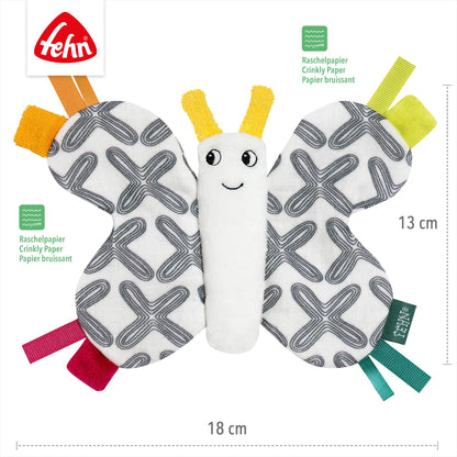 Fehn Knister-Seestern – Activity-Rascheltier zum Greifen & Lauschen | Fördert Sinne und Motorik – zum Geräusche erzeugen und Spielen – für Babys und Kleinkinder ab Geburt