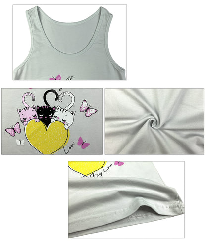 LOREZA ® 5 Mädchen Baumwolle Unterhemden Tank Top Kinder - Gr. 92-170