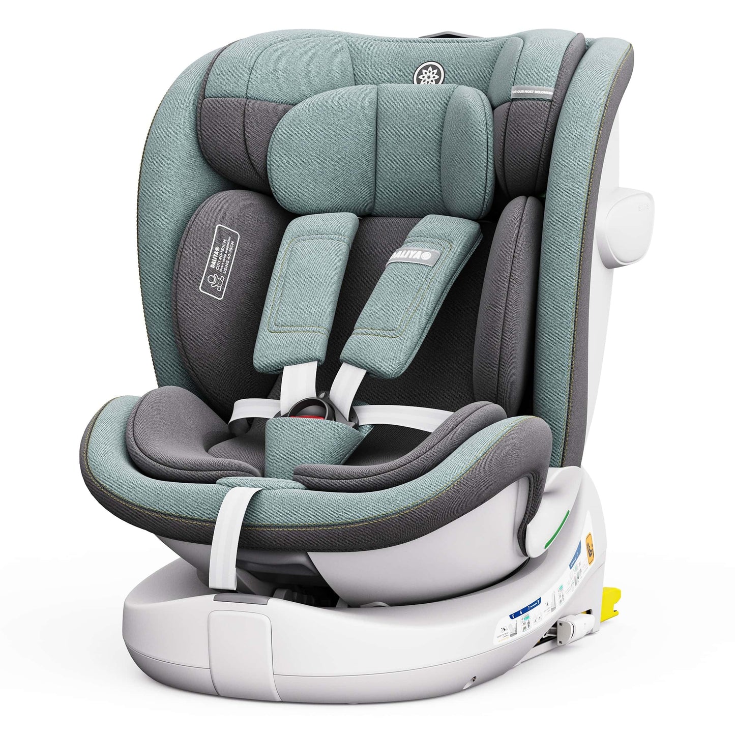 Daliya® Kindersitz ROTAZIONE | I-SIZE 40-150 cm | 8 Pos. | Isofix | (SIP) | Top Tether | 360° | 5 Punkt Gurt | Gruppe 0+ / I/II/III 0-36 KG | Neueste Zulassungs UN ECE Reg. 129 (Beige) - Meloni2