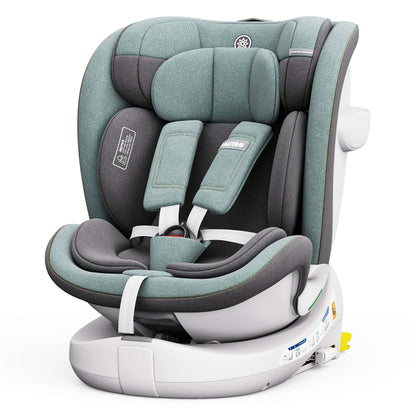 Daliya® Kindersitz ROTAZIONE | I-SIZE 40-150 cm | 8 Pos. | Isofix | (SIP) | Top Tether | 360° | 5 Punkt Gurt | Gruppe 0+ / I/II/III 0-36 KG | Neueste Zulassungs UN ECE Reg. 129 (Beige) - Meloni2