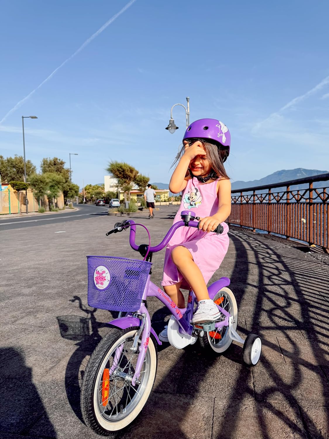 PROMETHEUS BICYCLES Kinderfahrrad ab 3 Jahren - Mädchenfahrrad 12 Zoll Kinder Fahrrad Mädchen Fahrrad Kinder mit Stützräder Rücktrittbremse in Violett Lila - Meloni2