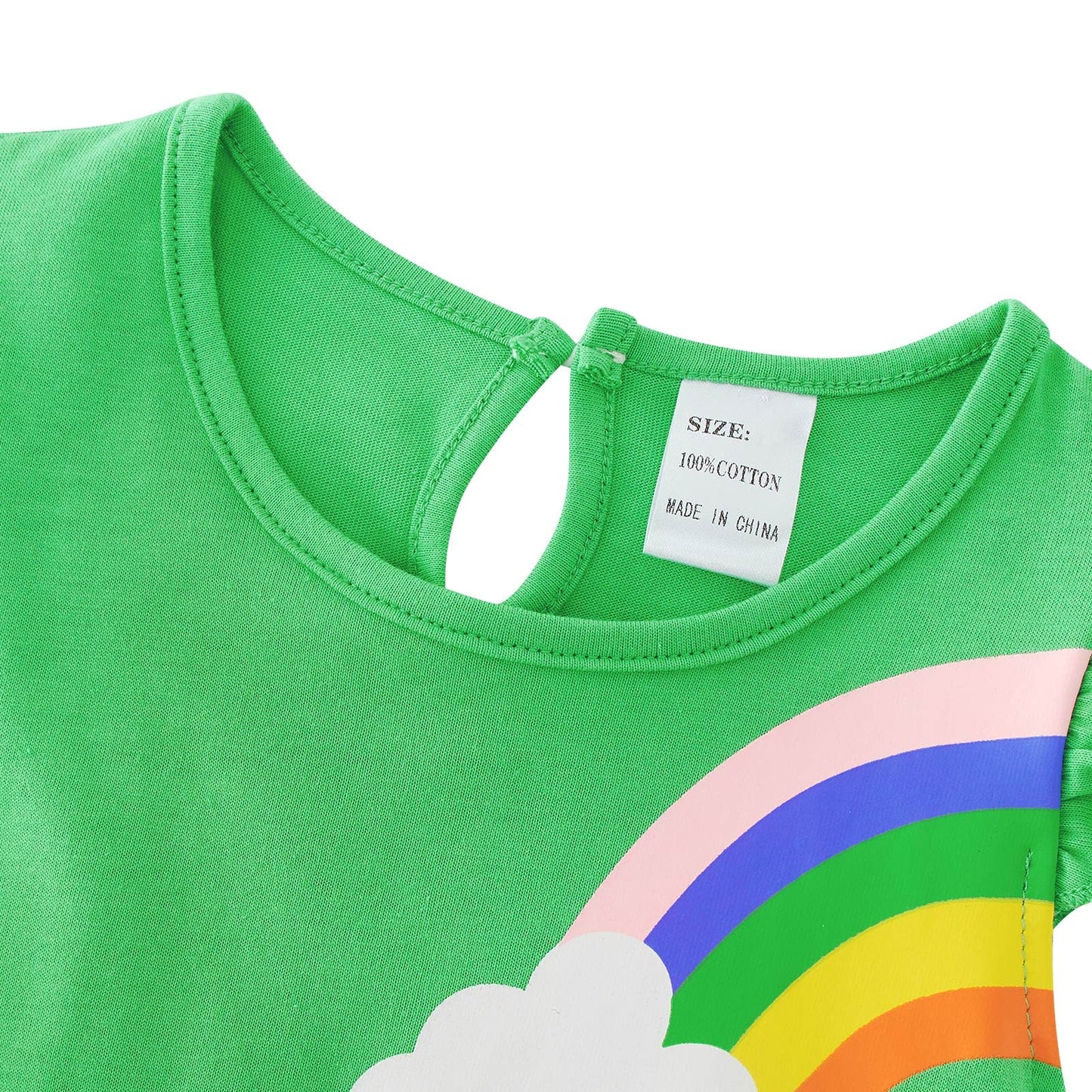 SFreeBo Girls Dresses Unicorn Rainbow Dress Kids Girls Gift Cotton Colourful Dresses for Girls 104 110 116 122 128