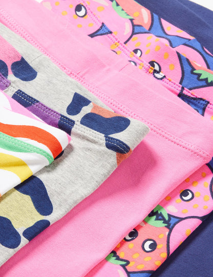 Amazon Essentials Mädchen Midi-Radshorts (Früher Spotted Zebra), 5er-Pack