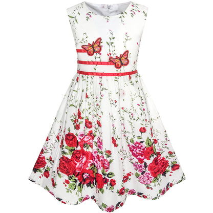 Sunny Fashion Mädchen Kleid Lila Rose Doppelklicken Krawatte Party Kids Trägerkleid Gr. 98-146