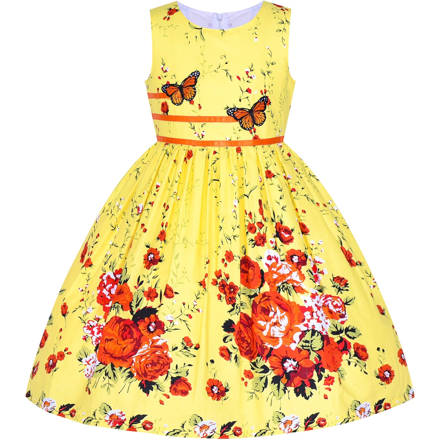 Sunny Fashion Mädchen Kleid Lila Rose Doppelklicken Krawatte Party Kids Trägerkleid Gr. 98-146