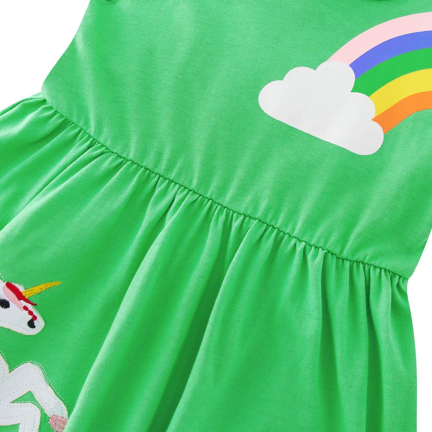 SFreeBo Girls Dresses Unicorn Rainbow Dress Kids Girls Gift Cotton Colourful Dresses for Girls 104 110 116 122 128