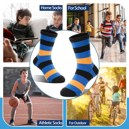 Welwoos 12 Paare Stoppersocken Kinder Baby Jungen Antirutschsocken Kinder Anti Rutsch Rutschfeste Baumwolle Socken