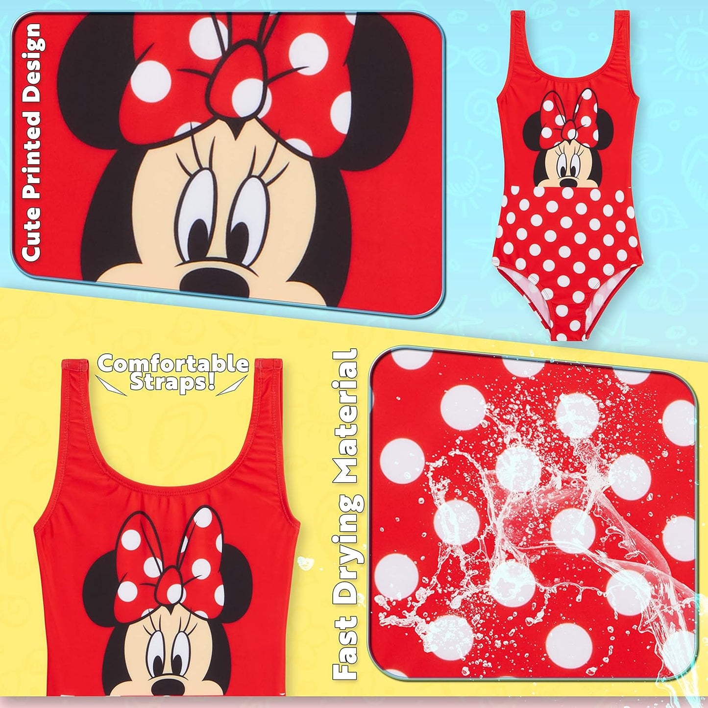 Disney Mädchen einteiliger Badeanzug, Bademode, Geschenke für Mädchen