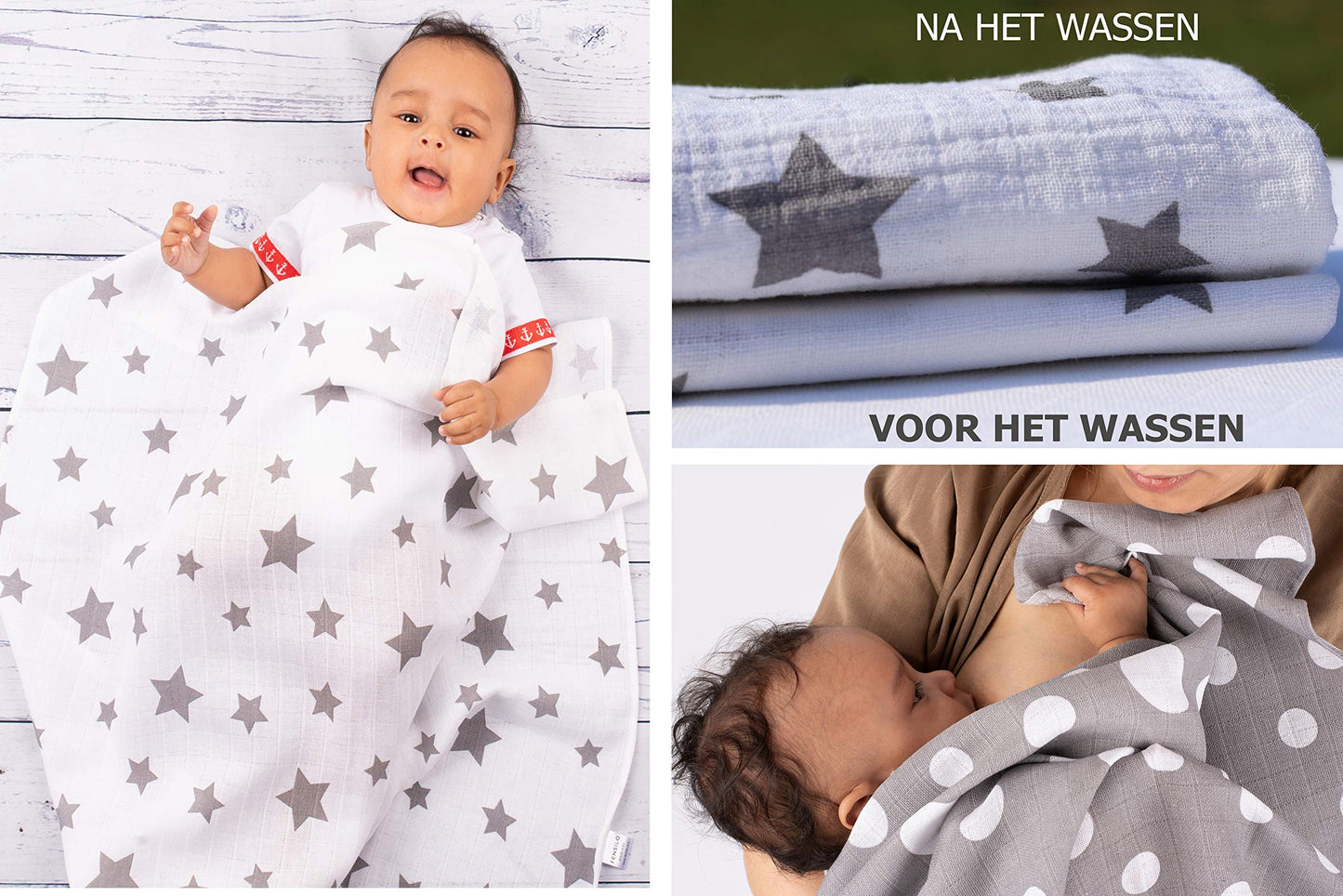 FENSILO - Mulltücher - Mullwindeln - 10er Pack 70x80 cm - Stoffwindeln, Made IN EU, schadstoffgeprüft - Spucktücher Set für Mädchen – Baby Mullwindeln- Rosa - Oeko-TEX Zertifiziert