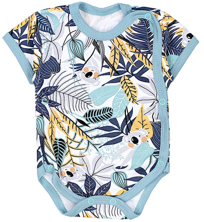 TupTam Baby Body Kurzarm Jungen – Wickelbody Kurzarm aus Baumwolle im 5er Set – OEKO-TEX Zertifiziert