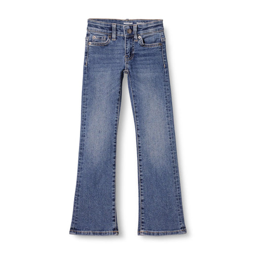 Essentials Mädchen Schmal geschnittene Bootcut-Jeans aus Stretch