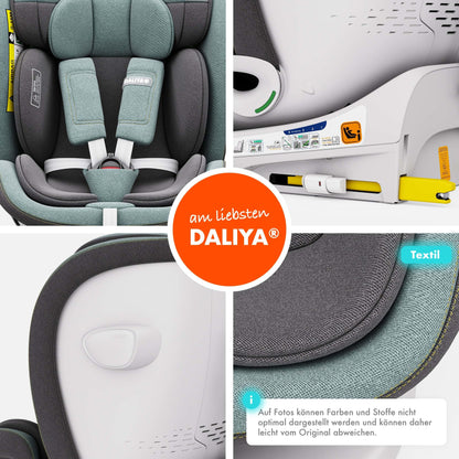Daliya® Kindersitz ROTAZIONE | I-SIZE 40-150 cm | 8 Pos. | Isofix | (SIP) | Top Tether | 360° | 5 Punkt Gurt | Gruppe 0+ / I/II/III 0-36 KG | Neueste Zulassungs UN ECE Reg. 129 (Beige) - Meloni2