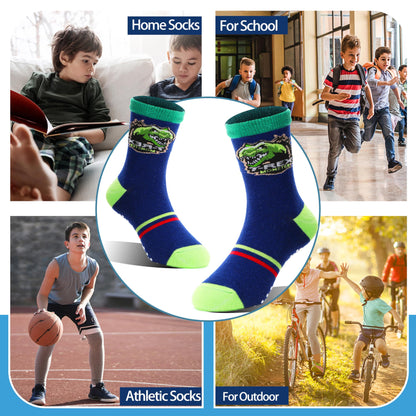 Welwoos 12 Paare Stoppersocken Kinder Baby Jungen Antirutschsocken Kinder Anti Rutsch Rutschfeste Baumwolle Socken