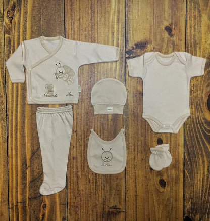 Neugeborenen Baby Geschenk Set 100% natürliche Baumwolle Erstausstattung Erstlingsausstattung Ausstattung Unisex Kleidung Geschenkset Babyausstattung für Babys 0-4 Monate (Koala)